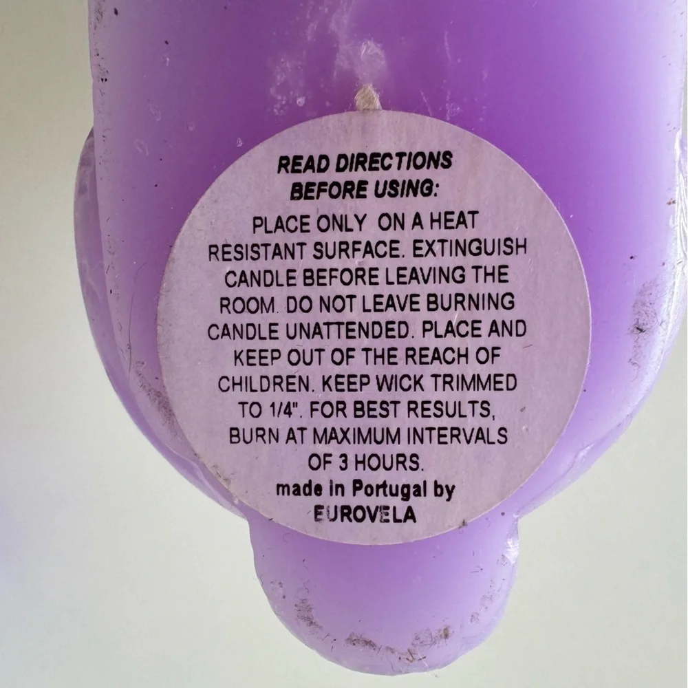 Pier 1 Pastel Lavender Purple Easter Bunny Candles Set of 2